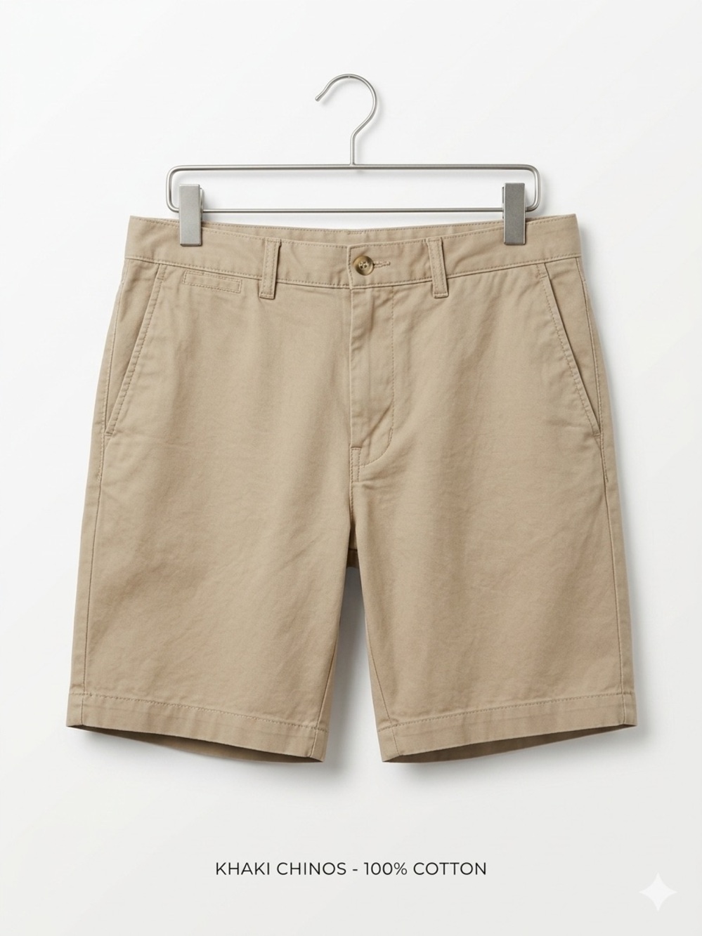 Polo by Ralph Lauren Khaki Flat-Front Cotton Shorts size 35